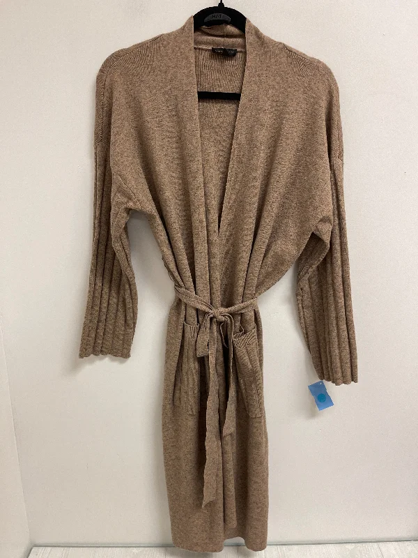 Sweater Cardigan By Current Air In Beige, Size: M