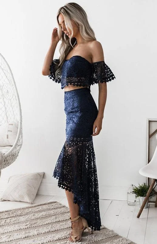 Stylish Two Piece Lace Clothing Set