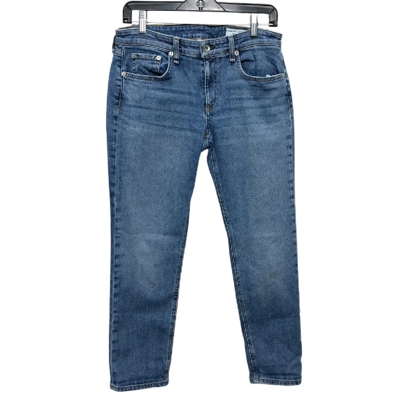 Jeans Boyfriend By Rag And Bone In Blue Denim, Size: 4