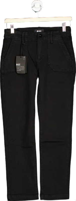 Paige Black mid-rise straight leg Mayslie Jeans UK W31