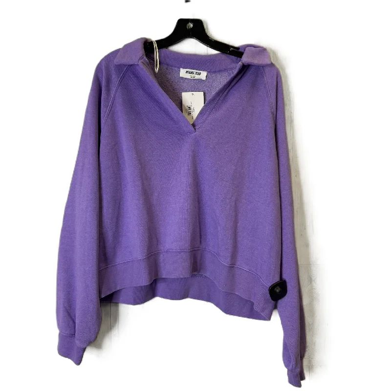 Sweatshirt Collar By Double Zero In Purple, Size: L