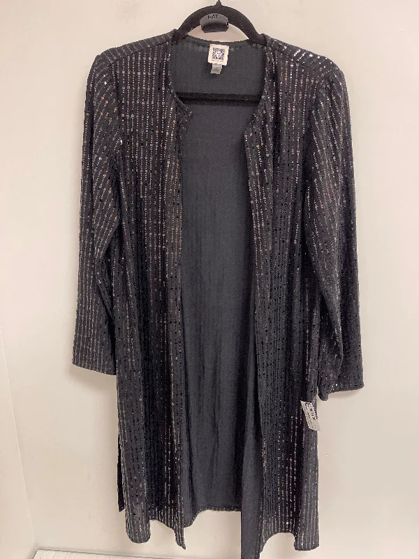 Sweater Cardigan By Anne Klein In Black, Size: M