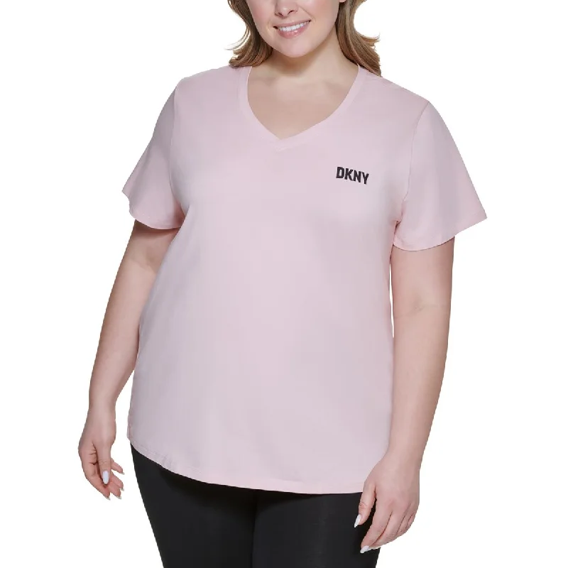 Plus Womens Logo Activewear Pullover Top