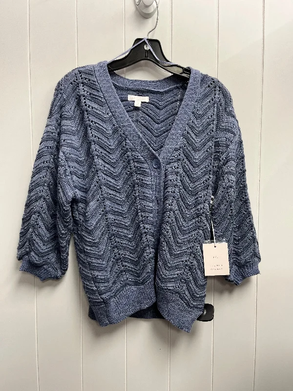 Sweater Cardigan By Clothes Mentor In Blue, Size: M