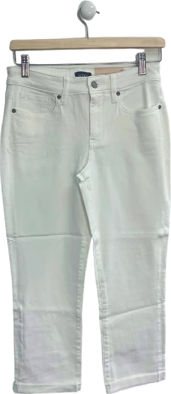 NYDJ Optic White Chloe Crop  Jeans UK 18