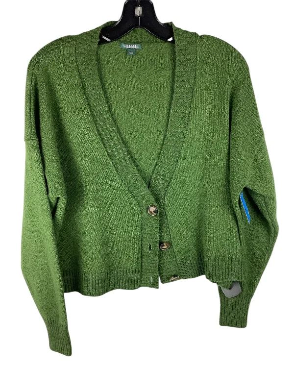 Sweater Cardigan By Wild Fable In Green, Size: S