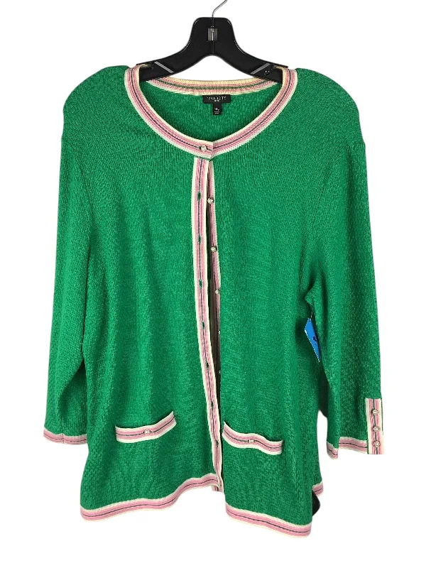 Cardigan By Talbots In Green, Size: Xl petite