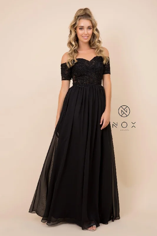 Long Off The Shoulder Prom Dress