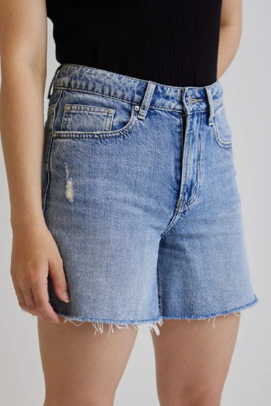 Aimee Mid Blue Denim Shorts