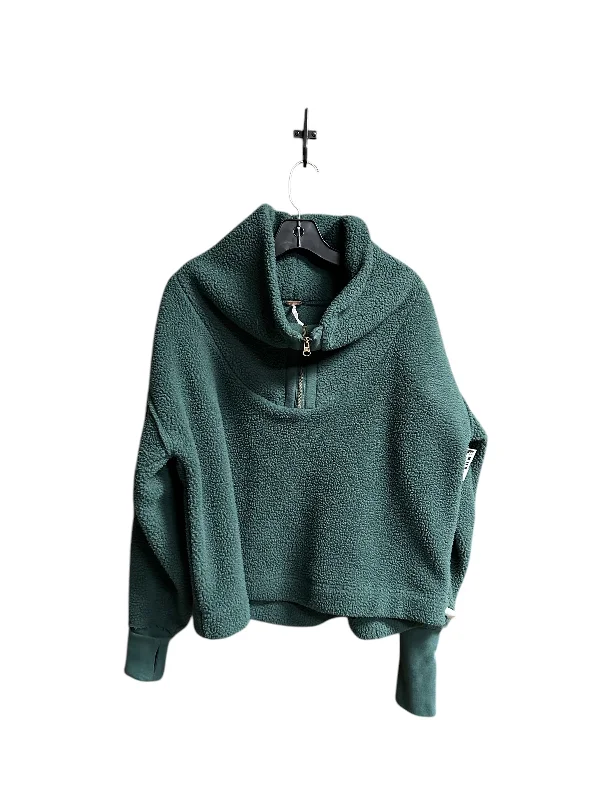 Sweatshirt Collar By Free People In Green, Size: L