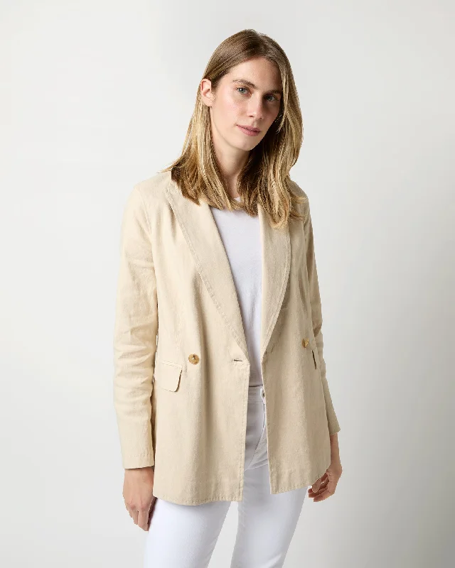 Constance Jacket in Sand Stretch Cotolino