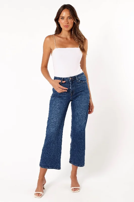 Otto Wide Leg Jean - Dark Denim