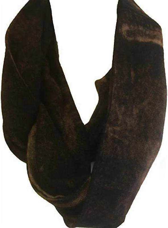 Bleached Infinity Scarf In Brown