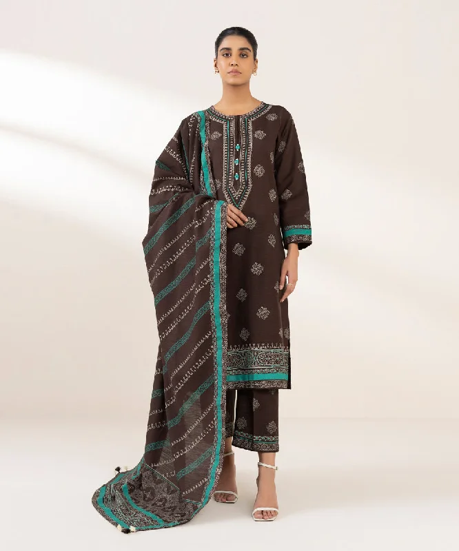 Block Printed Khaddar Dupatta