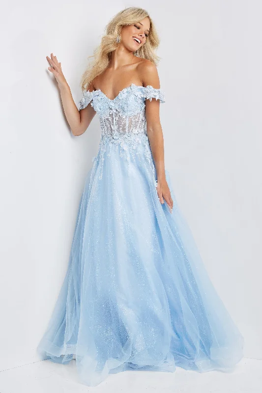 Jovani 08295 Off the Shoulder Long Prom Dress