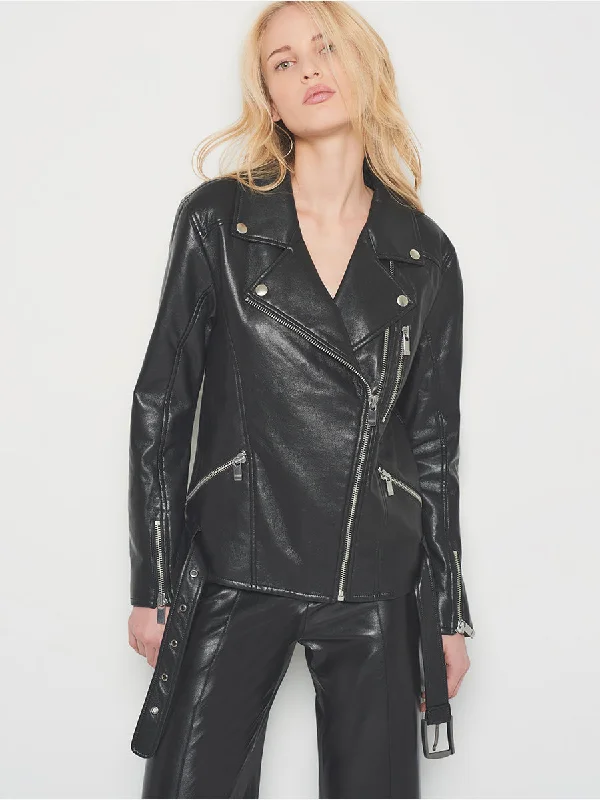 BRANDO RECYCLED LEATHER  BOYFRIEND JACKET