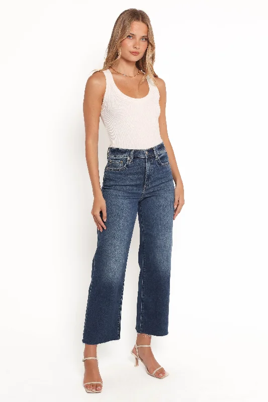 Pleaser Wide Leg Crop Jean - Uptown