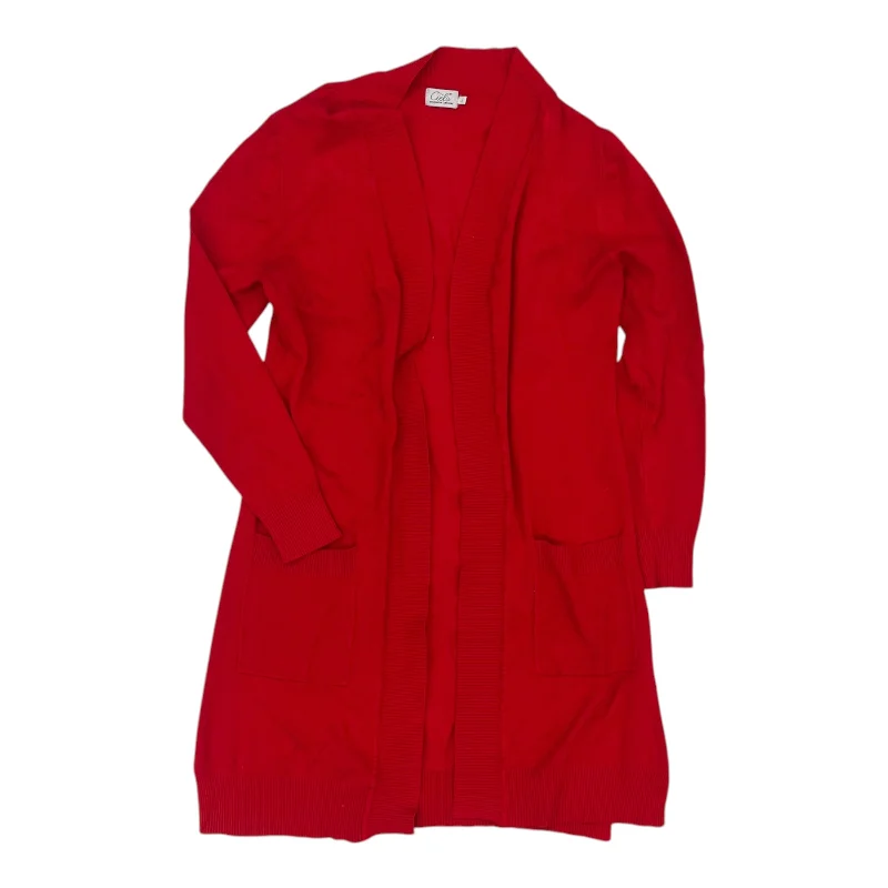 Cardigan By Clothes Mentor In Red, Size:L