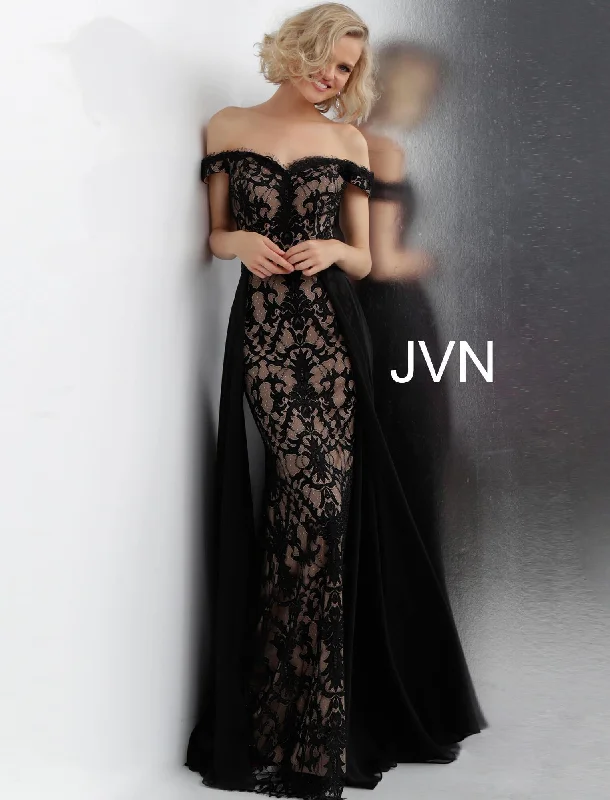 Jovani 62489 Off the Shoulder Lace Prom Dress