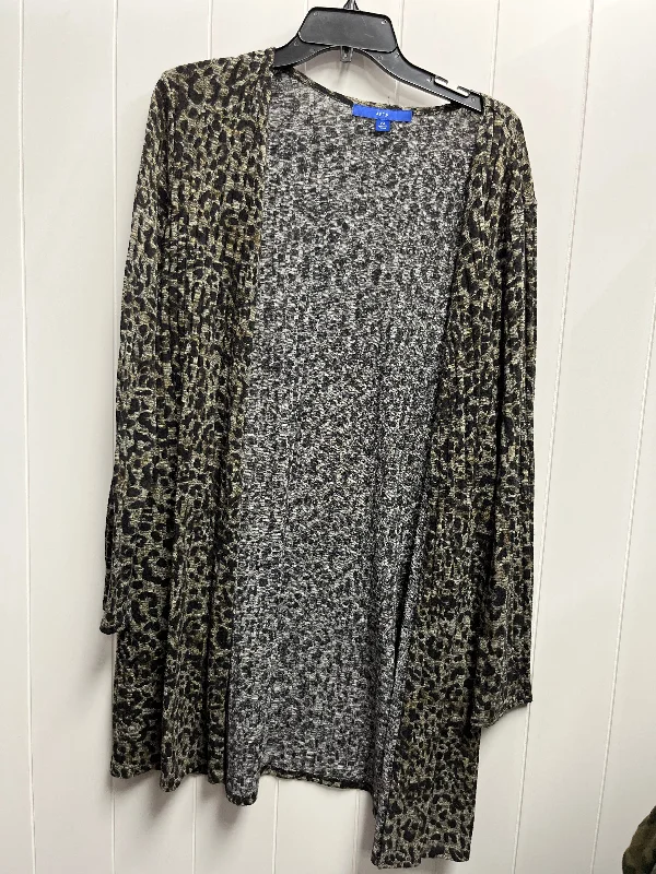 Cardigan By Apt 9 In Animal Print, Size: Xxl