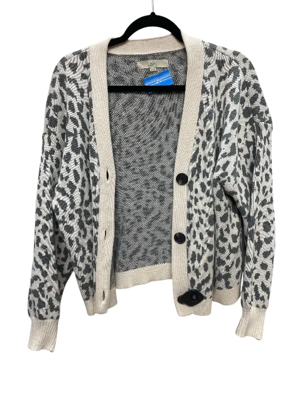 Cardigan By Loft In Animal Print, Size: M