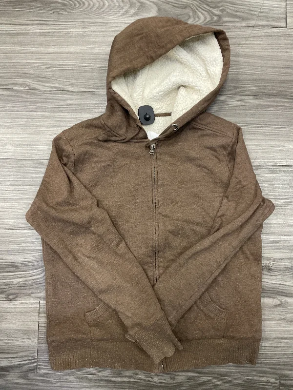 Sweatshirt Hoodie By Faded Glory In Brown, Size: L