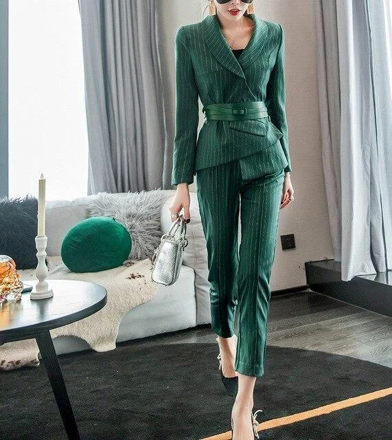 Green Pants Suit