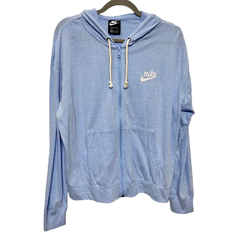 Sweatshirt Hoodie By Nike Apparel In Blue, Size: L