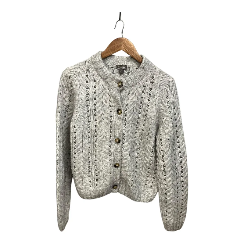 Cardigan By Clothes Mentor In Grey, Size: L