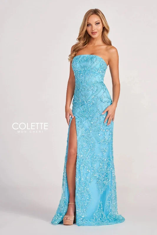 Colette CL2046 Long Beaded Formal Prom Dress