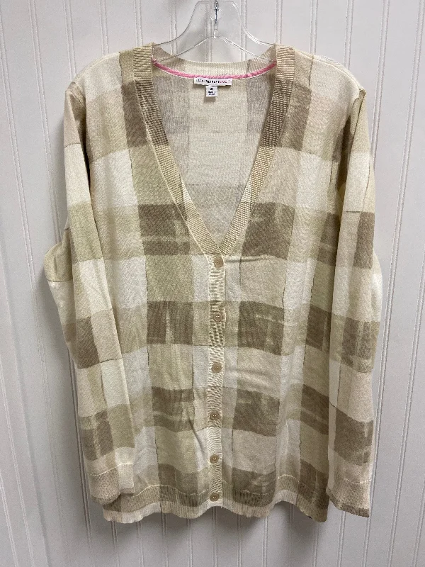 Sweater Cardigan By Isaac Mizrahi Live Qvc In Taupe, Size: Xl