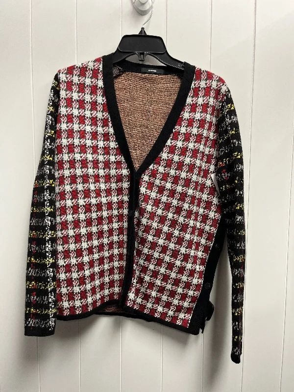 Sweater Cardigan By : in yasko In Black & Red, Size: M