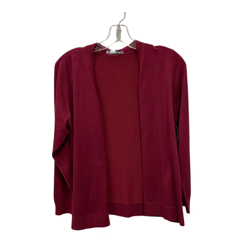 Sweater Cardigan By Chicos In Red, Size:L