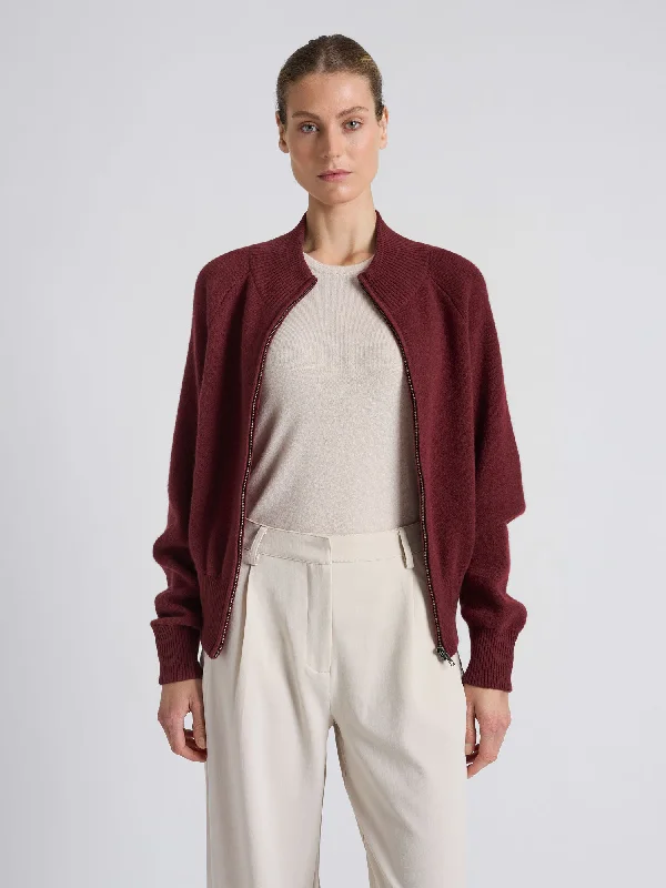 Cashmere jacket "Oline" - Bordeaux