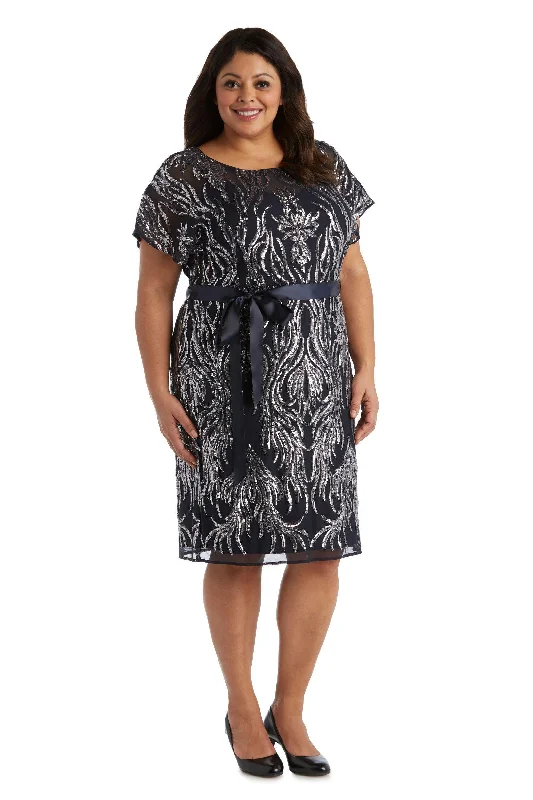 R&M Richards 5451W Plus Size Short Dress