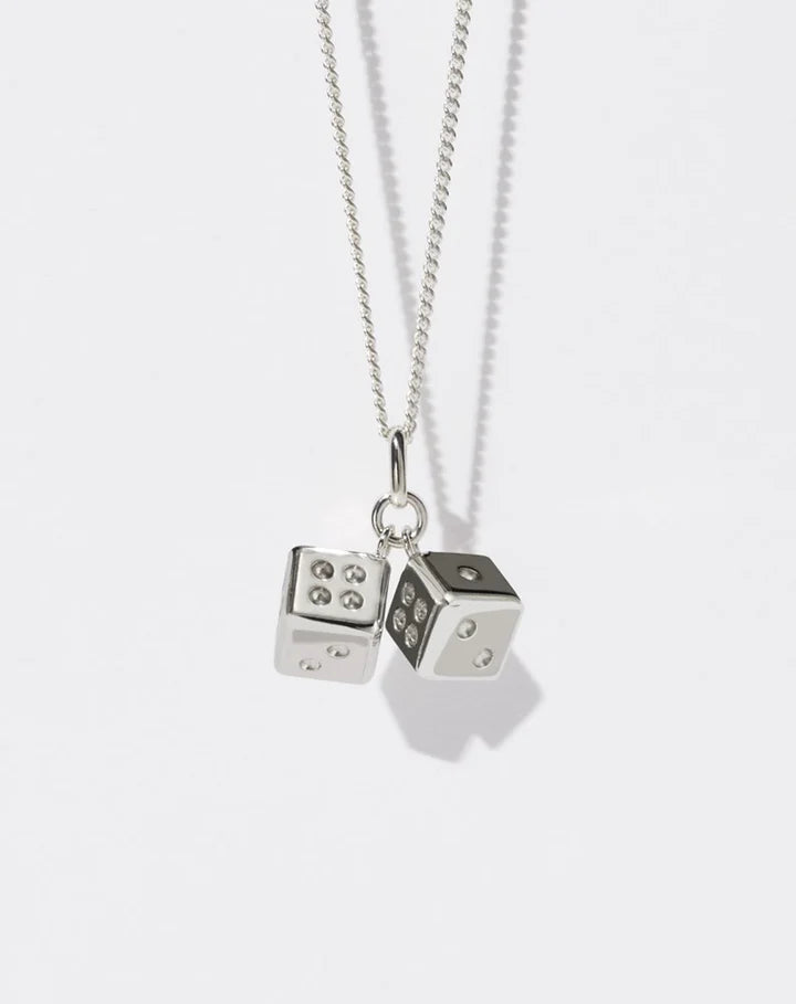 Meadowlark Dice Charm Necklace - Stirling Silver