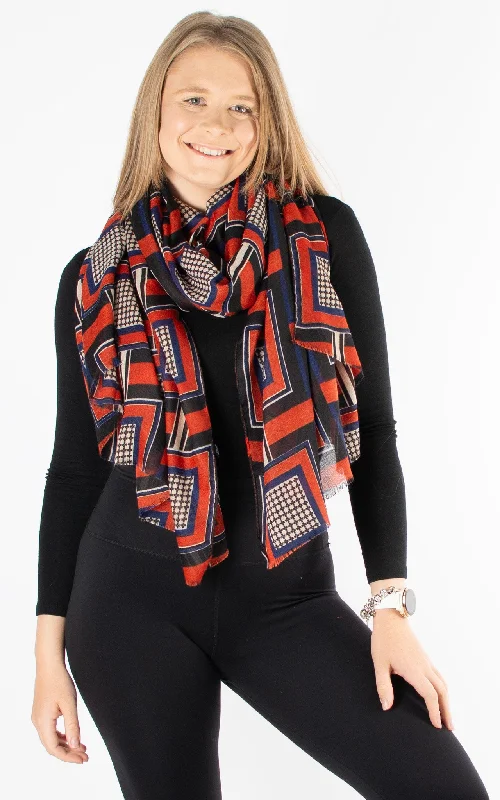 Scarf | Squares | Orange