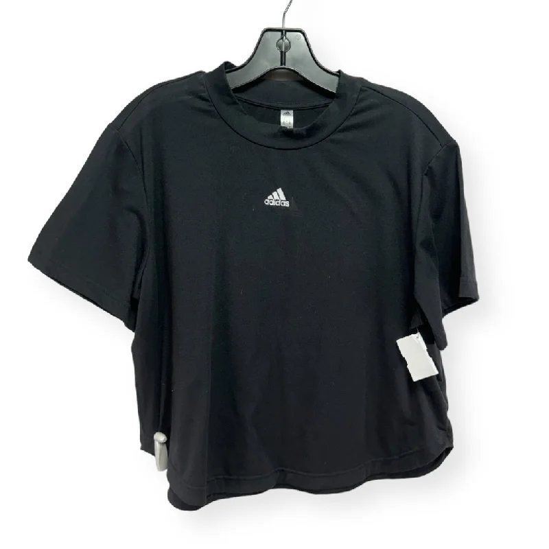 Black Top Short Sleeve Adidas, Size Xl