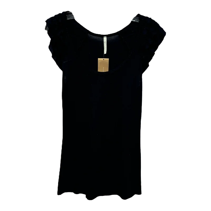 Black Top Short Sleeve By Francesca's, Size: M