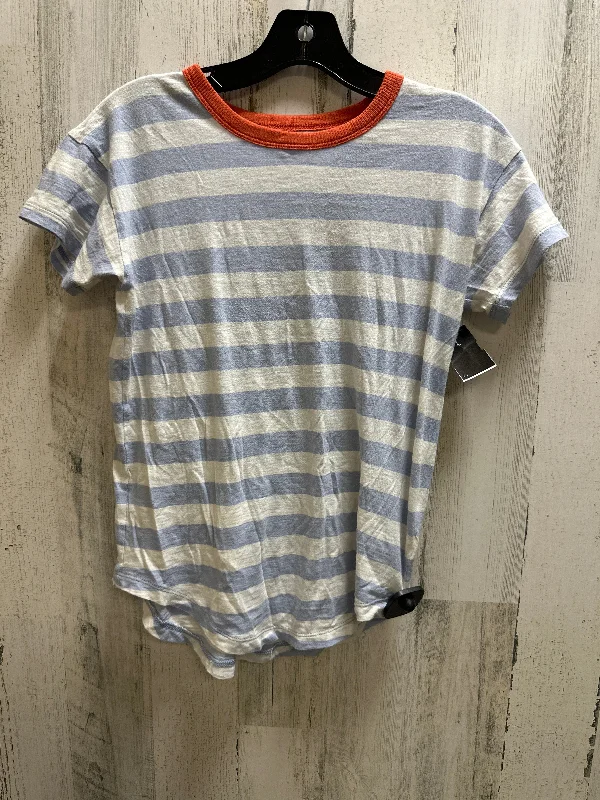 Blue Top Short Sleeve Madewell, Size Xxs