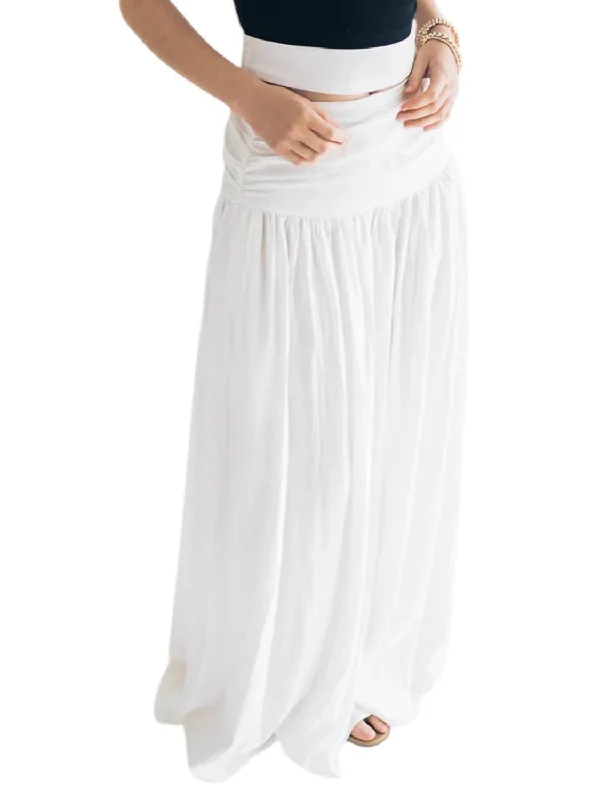 Brinley Maxi Skirt In White