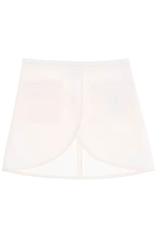 Courreges Women's Ellipse Twill Mini Skirt In