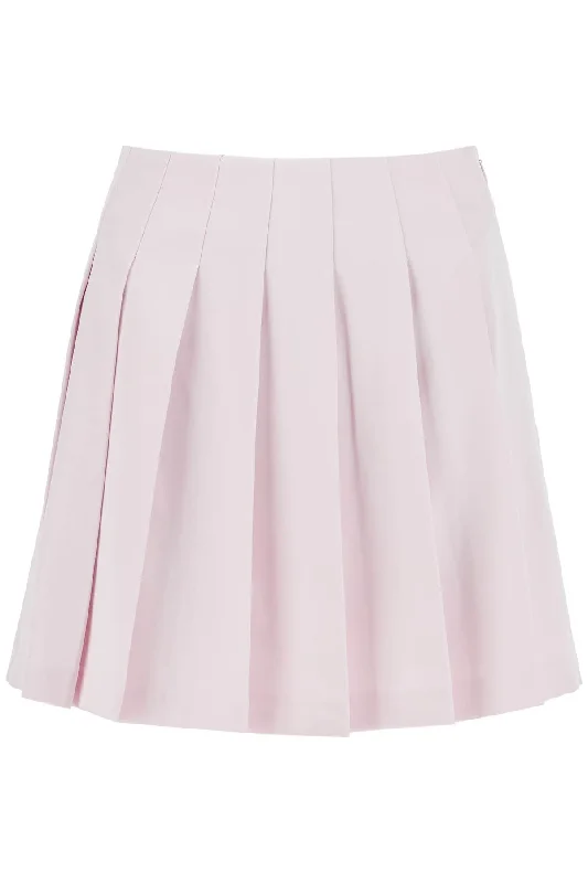 Self Portrait Women's Pleated Satin Mini Skirt