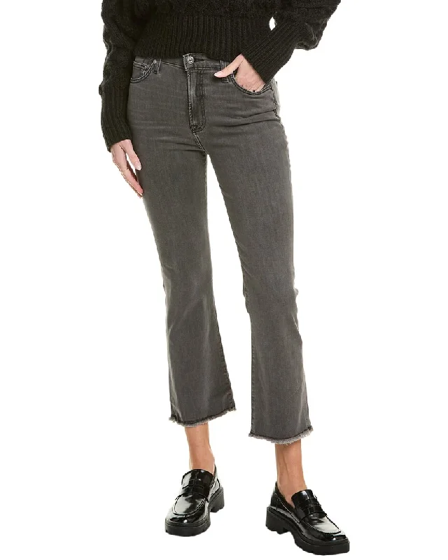 7 For All Mankind High-Waist Wash Black Slim Kick Jean