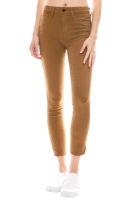 Margot High Rise Skinny Jeans In Brown