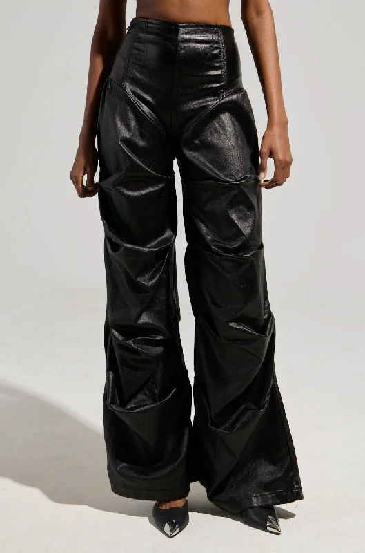 MIXED MESSAGES FAUX LEATHER PANT