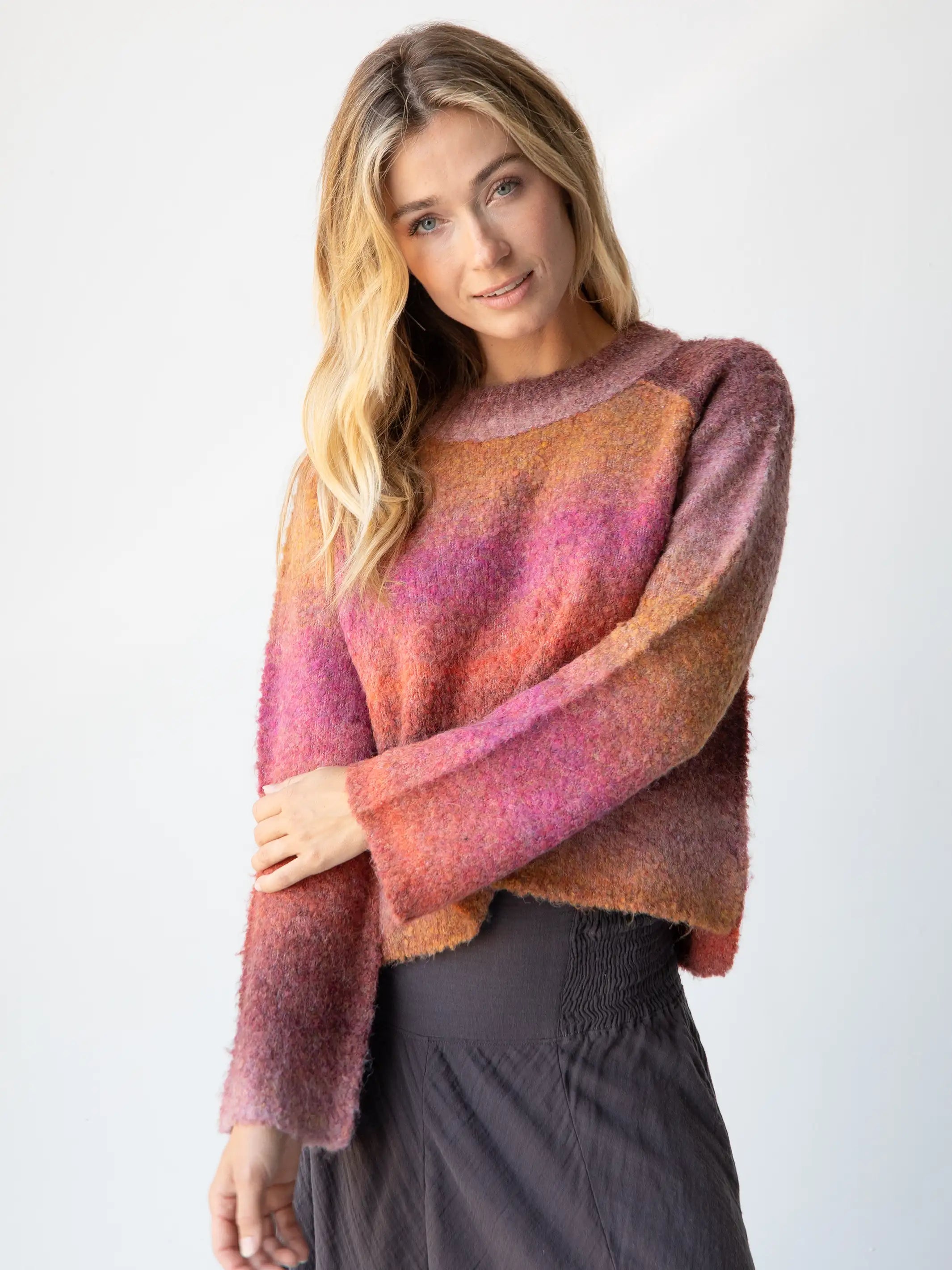 Annie Boucle Sweater - Pink