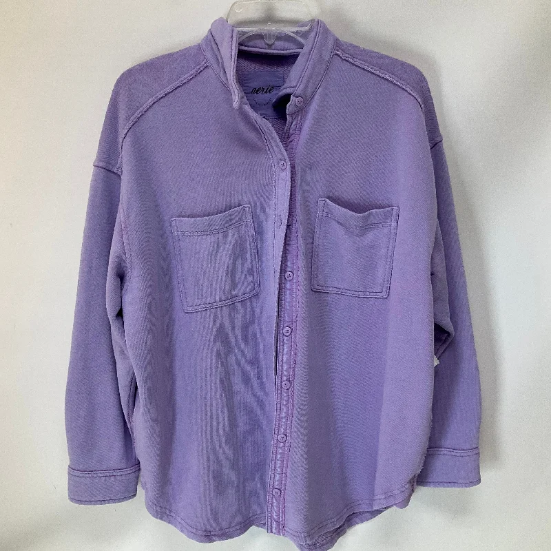 Top Long Sleeve By Aerie In Purple, Size: Xs