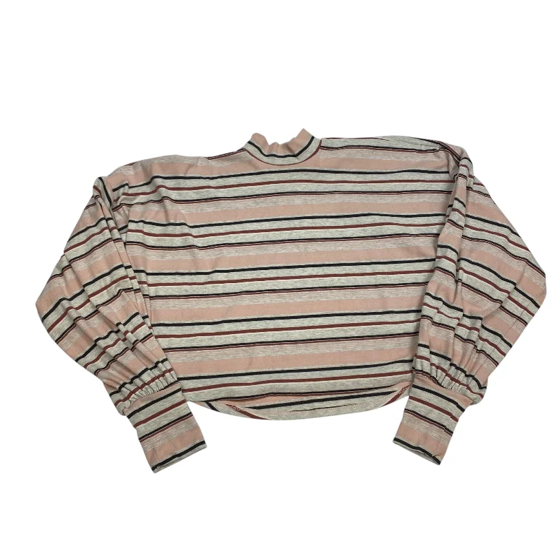 Top Long Sleeve By Free People In Grey & Pink, Size: S