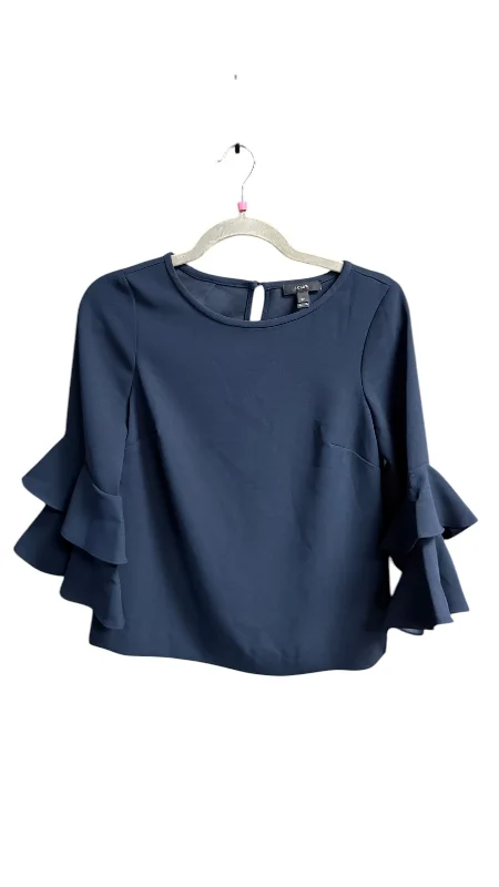 Top Long Sleeve By J. Crew In Navy, Size: S